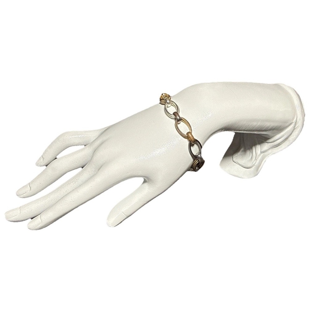 Nine West‎ Mixed Metal Tones Chain Link Bracelet J19-36